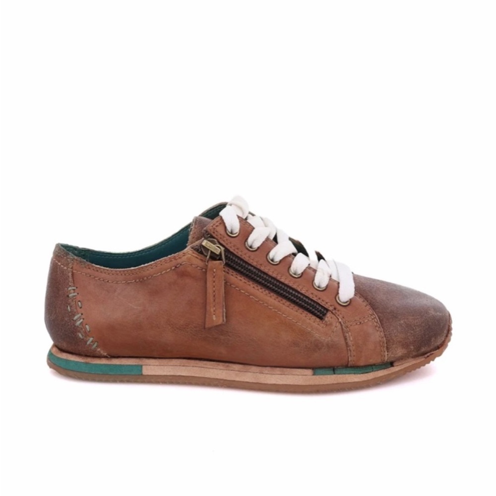 Roan Bed/Stu Maudt Pecan Leather and Suede Sneakers - Picture 4 of 10
